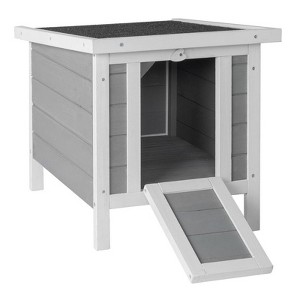 Karl Home Gray Outdoor Rabbit Hutch - 1 of 4