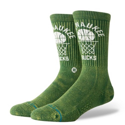 NBA Milwaukee Bucks Vintage Large Crew Socks