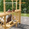 HAPPATIO 10' x 14' Outdoor Pergola, Wooden Pergola with Bar Counter - 4 of 4