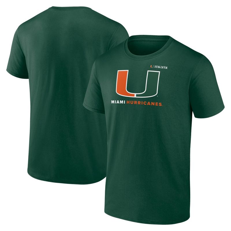NCAA Miami Hurricanes Men&#39;s Core Cotton T-Shirt, 1 of 4