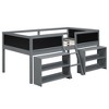 NicBex Twin Size Low Loft Bed with Shelves,Loft Bed Frame with Ladder,Bed Frame for Kids,Box Spring Not Required - 4 of 4