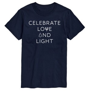 Men's - Instant Message - Celebrate Love And Light Short Sleeve Graphic T-Shirt - 1 of 4