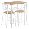 Monarch Specialties Dining Table Set 3Pcs Set Small 32Inch L Kitchen Metal Laminate Natural White Contemporary Modern - 2 of 4
