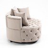 Elegant and Comfortable Velvet Accent Chair, Skin-Friendly, Ergonomic Design, Leisure Sofa Barrel Chair for Living Room, Small Spaces - Armless - 4 of 4