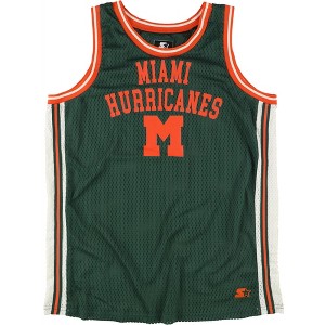 STARTER Mens University Of Miami Jersey, Green, Large - 1 of 2