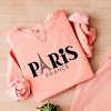 Simply Sage Market Paris France Eiffel Tower Lightweight Garment Dyed Sweatshirt - 3 of 4