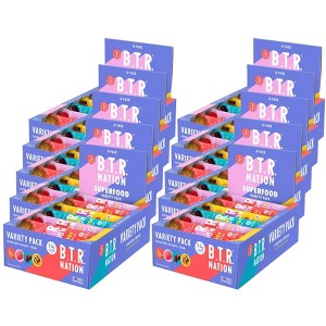 B.T.R. Nation Superfood Protein Bar Variety Pack - Case of 10/9.84 oz - 1 of 4