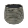 Cheung's Fairloam Round Curved Wave Lined Pattern Ceramic Pot- X-Large - Gray - 3 of 4