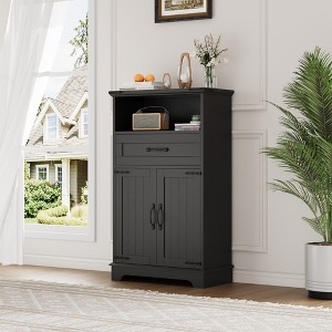 Bathroom Cabinet, Farmhouse Storage Cabinet with Doors and Drawers for Kitchen Laundry Living Room Bedroom - 1 of 4