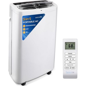 SereneLife 14,000 BTU Portable Air Conditioner with Dehumidifier & Fan - Built-in WiFi, 500 Sq Ft Coverage, Remote & Window Kit - SLPAC14.5 - 1 of 4
