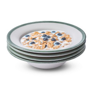 Portmeirion Potter's Brushstroke Oatmeal Bowl, Set of 4, Ideal for Porridge, Soup, Desserts, Durable Earthenware Bowls, Made in UK - Green - 1 of 4