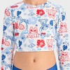 Girls' Stitch Long Sleeve Rash Guard Bikini - The Disney Collection by Cat & Jack™ Cream - 3 of 3