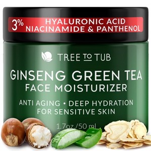 Tree To Tub Hydrating Face Moisturizer - Water-Based Hyaluronic Acid, Vitamin C & E, Organic Aloe, Green Tea, Natural Ginseng for Dry & Sensitive Skin - 1 of 4