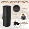 Unique Bargains PU Leather Dustproof Pencil Toothbrush Cosmetic Brush Holder - 3 of 4