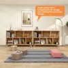 Okak Modern Pine Bookshelf with 8-Compartment, Bookcase with 2 Front-Facing Shelves and Natural Wood Base, Cube Storage for Living Room, Natural Wood - 3 of 4