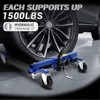 Car Wheel Dolly Jack Set, 3000LBS Capacity Wheel Dolly with Hydraulic Tire Jack, Heavy Duty Rollers with Foot Pedal for Tire Auto Repair Moving - 4 of 4
