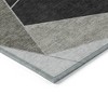 Coffee Charcoal And Gray Geometric Washable Indoor Outdoor Area Rug - 4 of 4