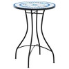 vidaXL Mosaic Bistro Table Blue and White Ã˜19.7"x27.6" Ceramic - 2 of 4