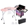 Byootique Manicure Table Nail Desk & Rolling Makeup Train Case Kit - 3 of 4