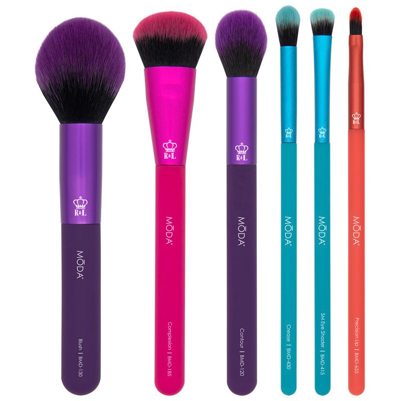 MODA Brush Complete 6pc Face Makeup Brush Set, 1 of 9