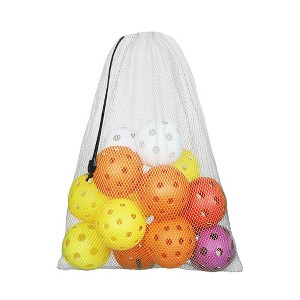 GSE 12x18" Mesh Drawstring Bag with Lock for Baseball, Softball, Tennis, Pickleball Ball, Golf Ball, Beach, Laundry - 1 of 4