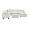YOOCOZZ 111.8" U-shaped Upholstered Sofa Couch with Movable Storage Ottoman - 2 of 4