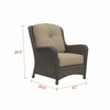 Covers & All Richmond 41 in W Accent Chair, Truffle Wicker w / Sunbrella Cushion - 4 of 4