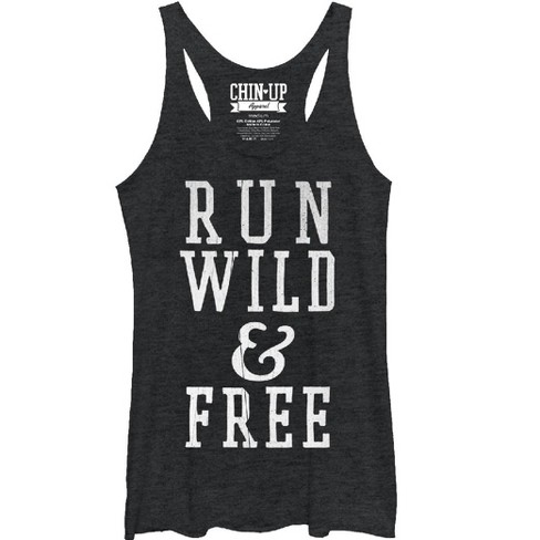 Women's Chin Up Run Wild And Free Racerback Tank Top : Target