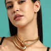 SOHI Women's California Gold The Egri Torque Necklace - 4 of 4