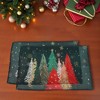 Unique Bargains Christmas Place Mats Flax Red White Black 11.8"x17.7" 2 Pcs - 2 of 4