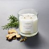  Clear Glass Santal & Ginger Candle White - Threshold™ designed with Studio McGee - image 2 of 4