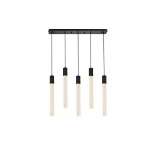 Elegant Lighting Weston 5 - Light Pendant in  Black - 1 of 4