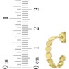 14k Yellow Gold 16mm Heart Row C-Hoop Earrings - 4 of 4