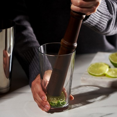 Professional 12" Dark Acacia Wood Cocktail Muddler