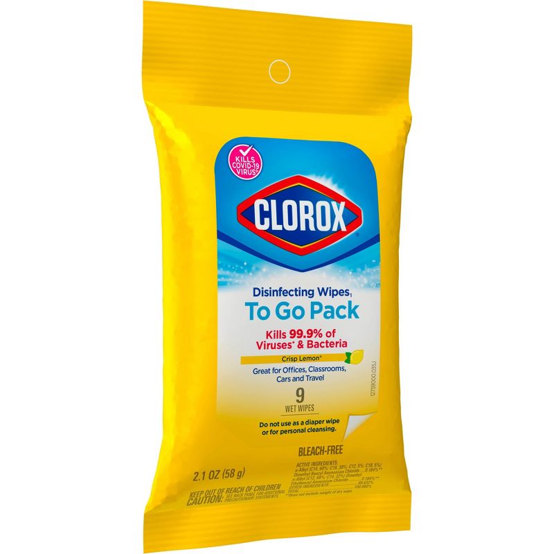 Clorox To Go Citrus Disinfecting Wipes - 9ct, 2 of 11