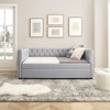Twin Size Upholstered Daybed with Trundle for Bedroom, Apartment, or Guest Room - 3 of 4