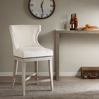 NicBex Dining Chairs Stool Upholstered Chair with Wood Legs Counter Stool with High Wingback Button Tufted for Kitchen