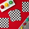 Blue Panda 150 Pack Car Race Checkered Flag Disposable Paper Napkin Party Supplies Kid Birthday 6.5"x6.5" - 2 of 4
