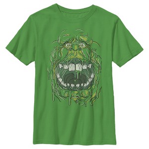 Boy's Ghostbusters Slimer Drip Face T-Shirt - 1 of 3