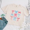 Simply Sage Market Patriotic Bows Stacked Coquette Boxy Crop Top - 2 of 4