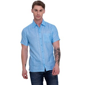 HAPPY BAY Men's Hawaiian Shirt Fashion Button Down Short Sleeves Holidays Aloha Party Casual Tops Summer Beaches Shirts for Men - 1 of 4