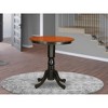East West Furniture, Eden  round  counter  height  table  finished  in  black  and  cherry - 2 of 3