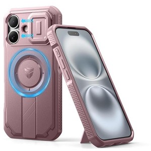 Dexnor for iPhone 16 Case with Slide Camera Cover & Adjustable Kickstand, Magnetic Rugged Shockproof Bumper Cases Magnetic Cover - 1 of 1