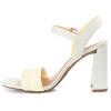 Journee Collection Womens Skiler Tru Comfort Foam Open Square Toe Block Heel Sandals White 8.5 - 2 of 4