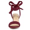 Allegra K Women's Back to College Open Toe Ankle Tie Back Block Heels Sandals - 2 of 4