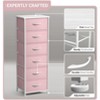 Sorbus Narrow 6 Drawers Nightstand with Steel Frame, Wood Top, Easy Pull Fabric Bins for Home, Bedroom, Office & Dorm - 3 of 4