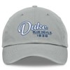 NCAA Duke Blue Devils Nico Cotton Hat: Adjustable Solid Gray Baseball Cap - 2 of 4