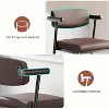 Bar Stools Set of 2, Upholstered Counter Height Bar Stools for 2 with Armrest, Wider Thickened Cushion,  for Bar, Dining Room, Kitchen - 3 of 4