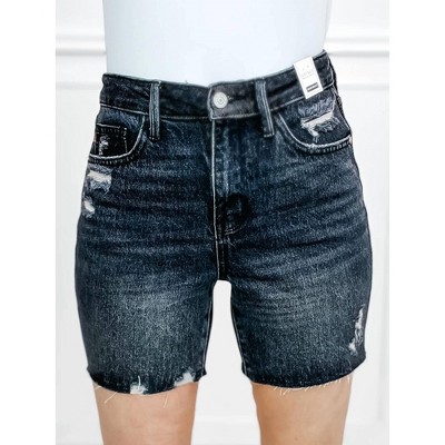 Judy Blue White Distressed Shorts Rigid Magic