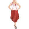 LA LEELA Women's Summer Vacation Casual Short Swing Dress Loose A Line House Wear Beach Dresses Large/X Large Orange, Tie Dye Design - 2 of 4